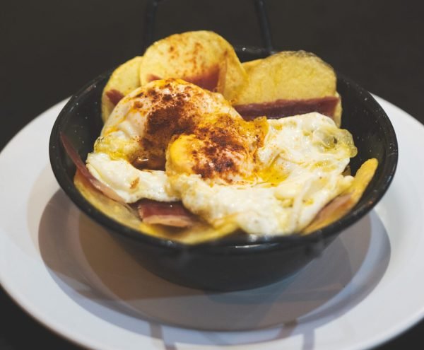 Huevos fritos con patatas